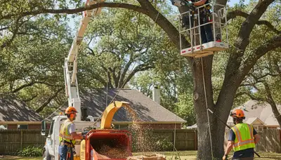 Arbor Tree Care pruning trees in Los Angeles, CA for safer, healthier property landscapes