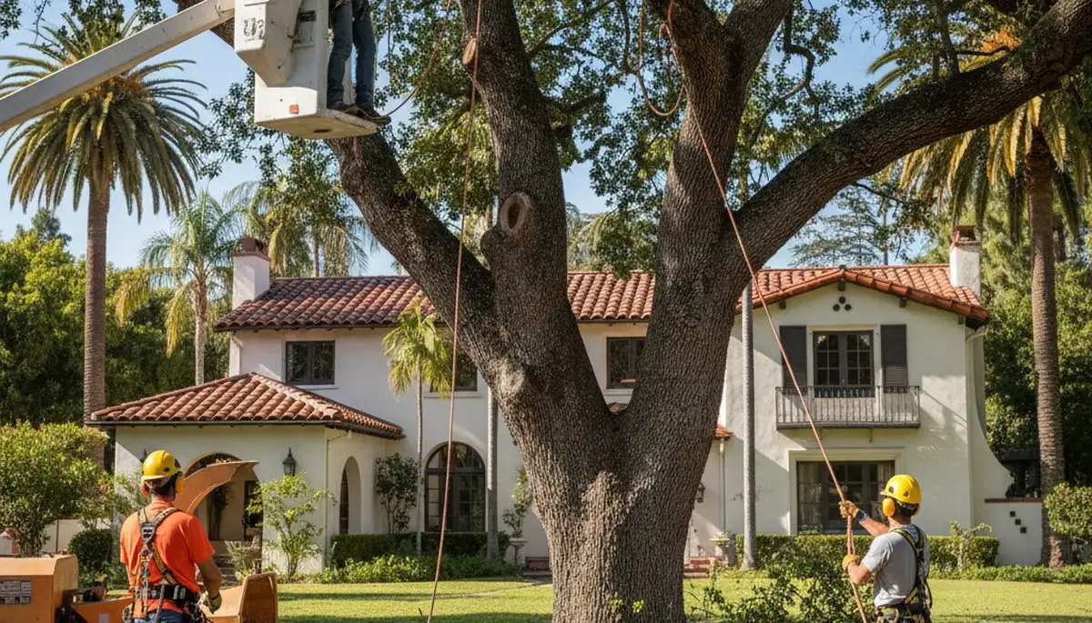 Los Angeles, CA tree service crew removing a tree for safe, professional arborist service