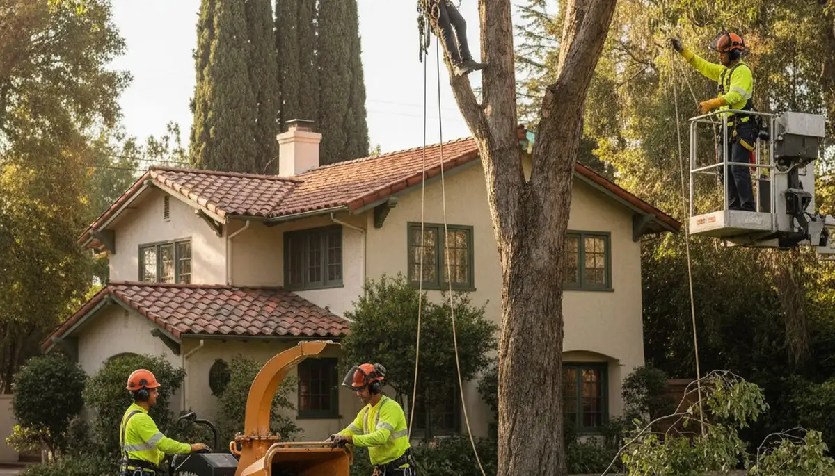 Los Angeles, CA tree service team removing a tree with professional equipment