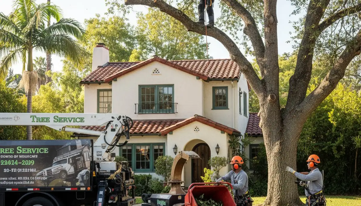 Professional tree service crew in Los Angeles, CA providing tree removal and trimming services
