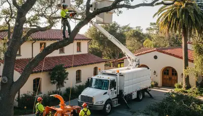 Los Angeles, CA tree service crew removing a tree for safe, professional arborist work