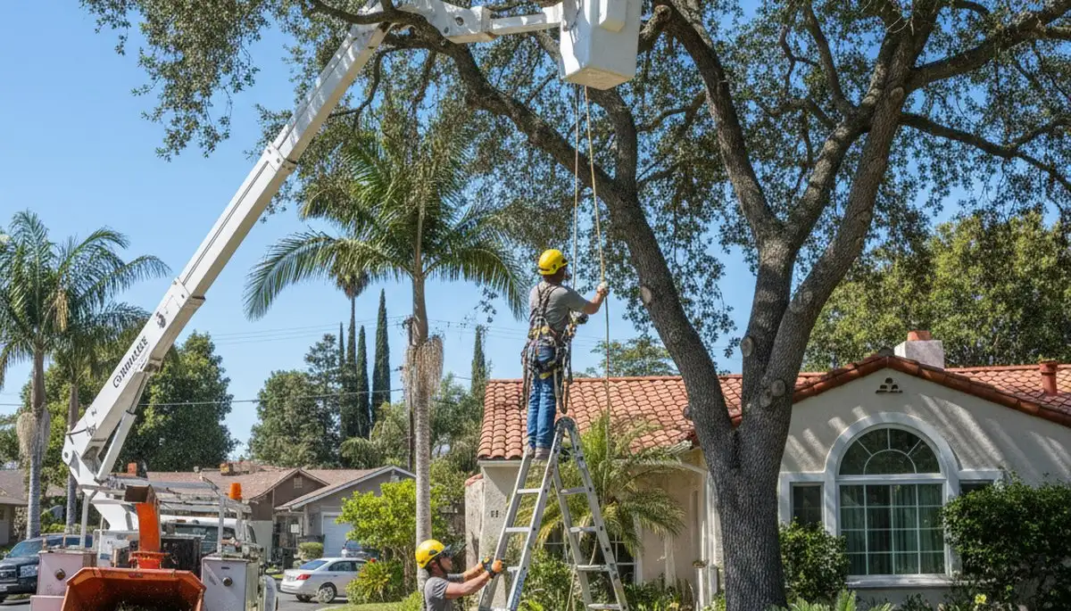Los Angeles, CA tree service crew removing a tree for safe, professional arbor care