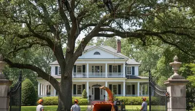 Tree service crew in Los Angeles, CA providing professional tree removal and trimming