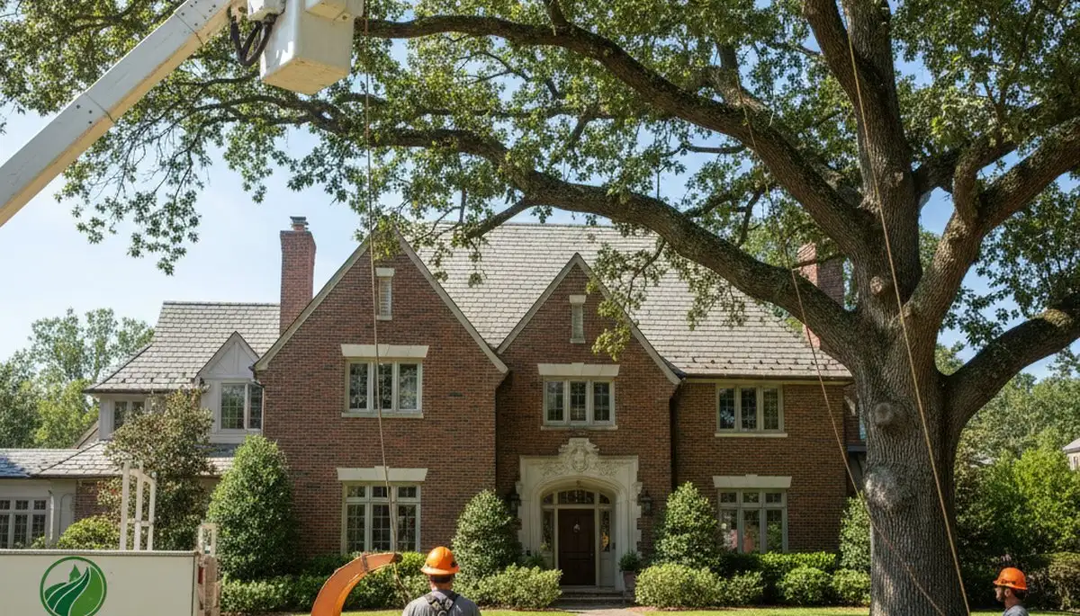 Tree service crew in Los Angeles, CA performing professional tree removal and trimming